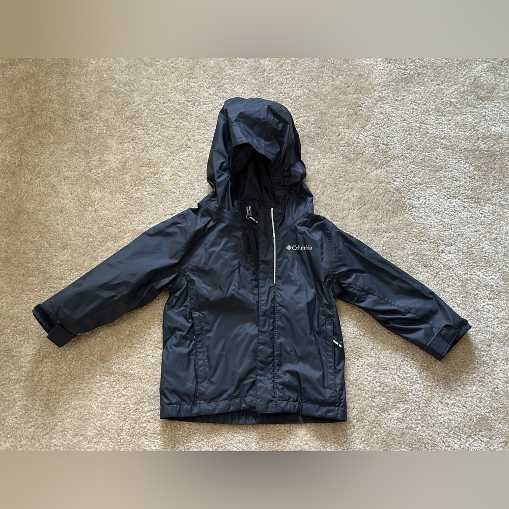 Columbia Black Raincoat Waterproof Hooded Jacket